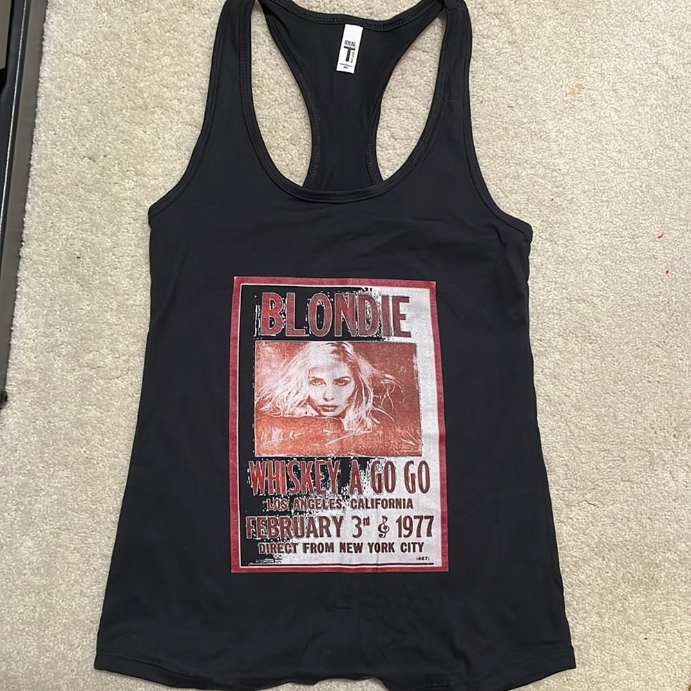XS blondie racerback tank.